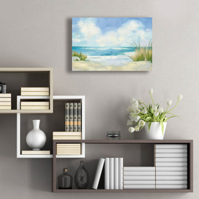  «Wind and Waves 1» par Julia Purinton, art mural en verre acrylique, 36 po x 24 po