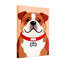 Animaux, bouledogue avec collier rouge et étiquette en os-2133711243-2133711240-2133711241