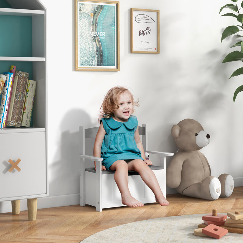 Shontavius 17 Stories Toy Storage Bench, Grey