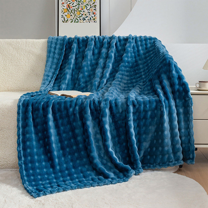 Couvertures pour couvre-lit douces et épaisses kbndieu, Blue