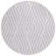 Tapis rond lavable et ivoire 8 po
