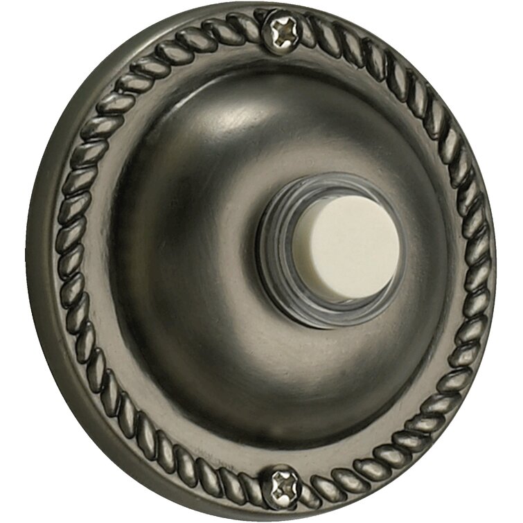 Charlton Home® Antique Silver Door Chime Button