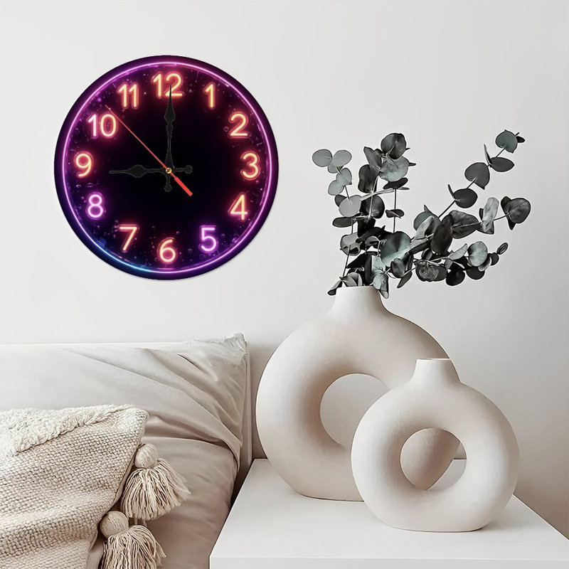 Horloge de style néon