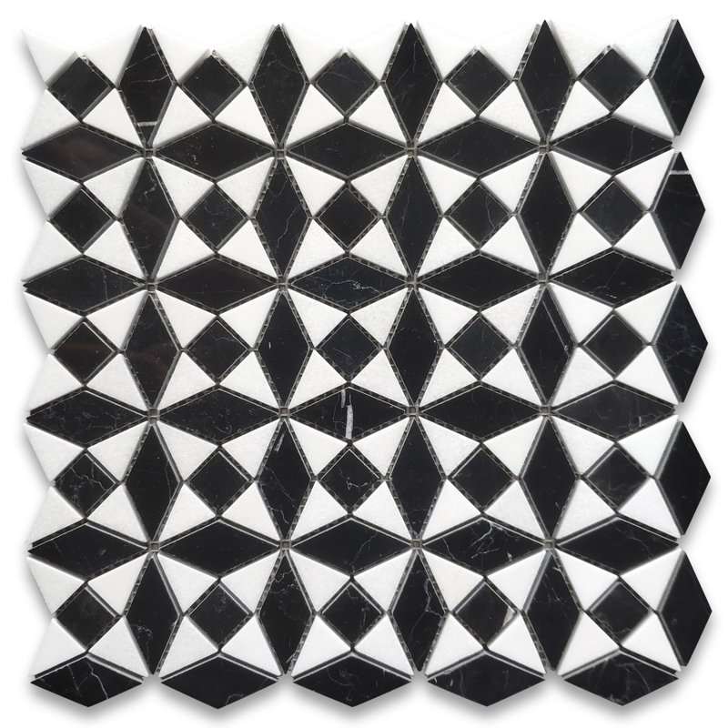 12 in. x 12 in. Polished Marble Tile