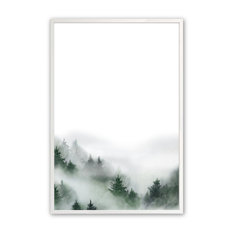 Majestic Mist III, impression sur papier encadrée, H 17,5 po x l 13,5 po x P 1 po, Blanc opaque