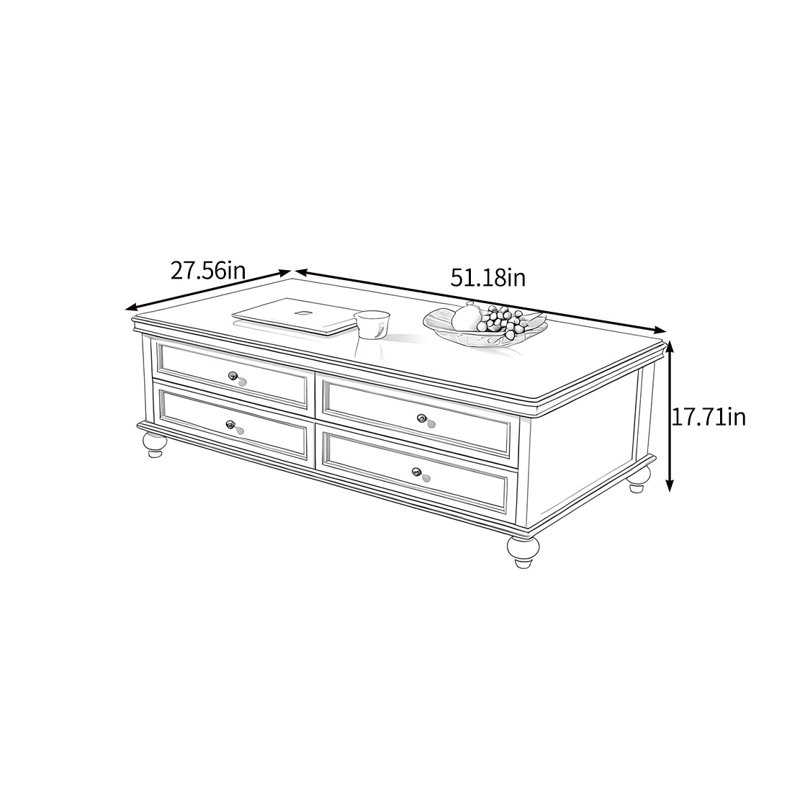 Une table basse de style rétro, Brun, Sarcelle