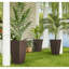 Ensemble de jardinières en polypropylène durable, conception moderne en rotin pour la maison et le jardin