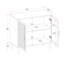 Buffet compact 31,5 "avec portes en verre cannelé