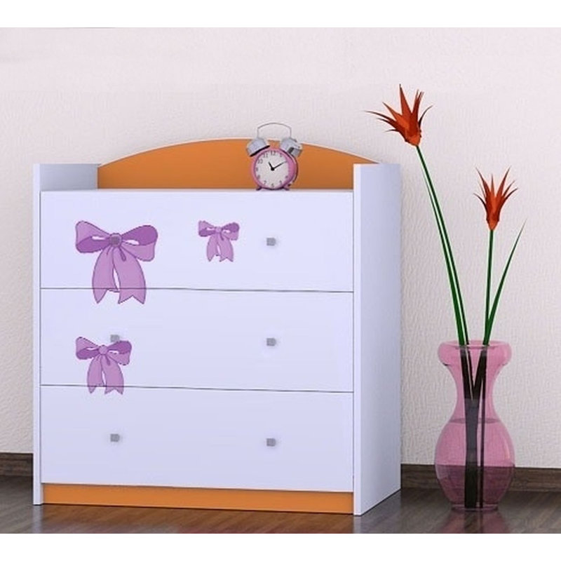 3 Drawer Chest, Orange