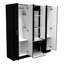 Armoire six portes Maya, chambre, noir / blanc