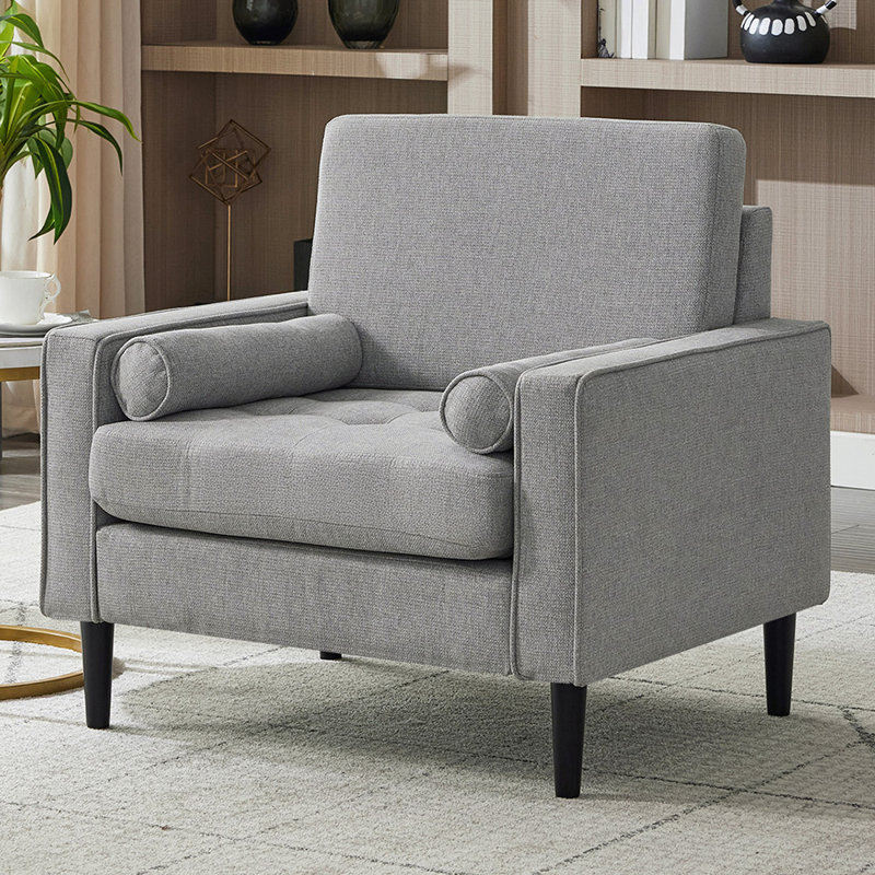 Mid-Century Single Armchair, Grey