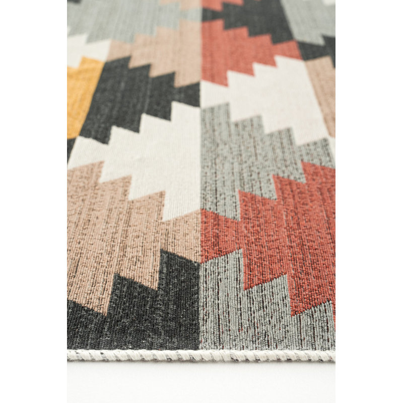 Aftandil Cotton Machine Made Indoor / Outdoor Area Rug, Rectangle 2'7" x 4'11"