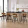Blayse 26.96" PU Upholstered Counter Bar Stool with Wood Frame (Set of 4)