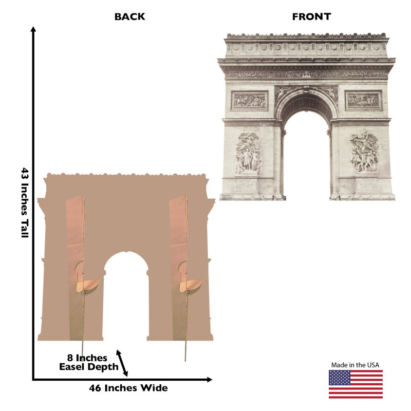 Paris Arc de Triomphe 45'' Cardboard Standup