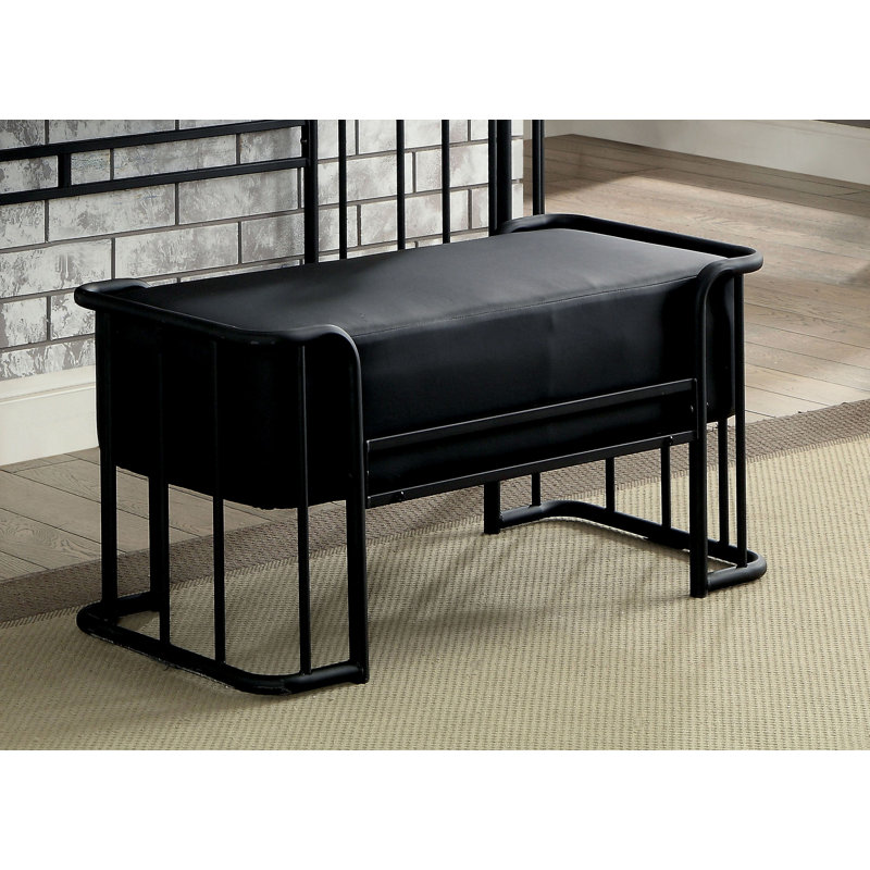 Aabid Faux Leather Upholstered Bench, 18.12" H x 52" W x 17.75" D