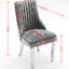 American Classic, chaises de salle à manger, bleues, de 2, tissu en rayonne de haute qualité, rembourrage confortable du coussin, structure triple élastique-920985428-920985416