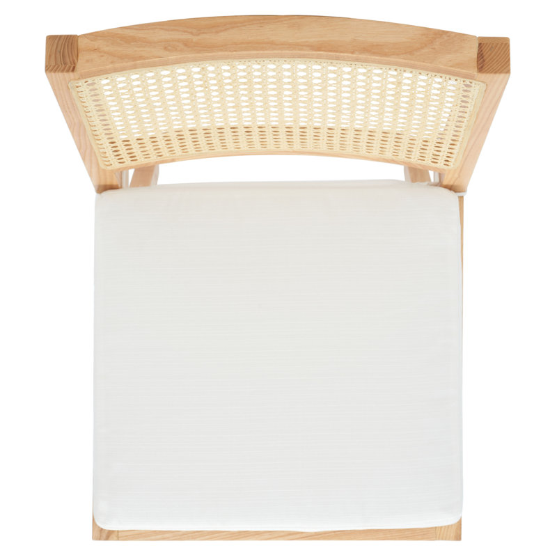 Colette Rattan Barstool, Natural, Short Stool (22.1" Seat Height)