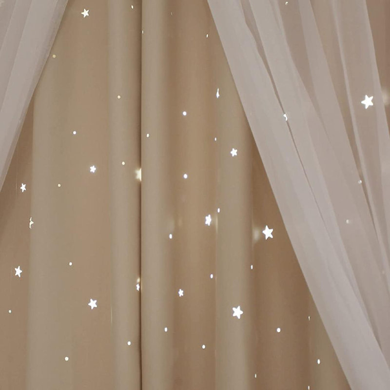 Paire de rideaux occultant et isolants avec œillets, L 59 po x L 84 po, Beige