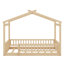 Structure de lit en bois avec clôture-709526562