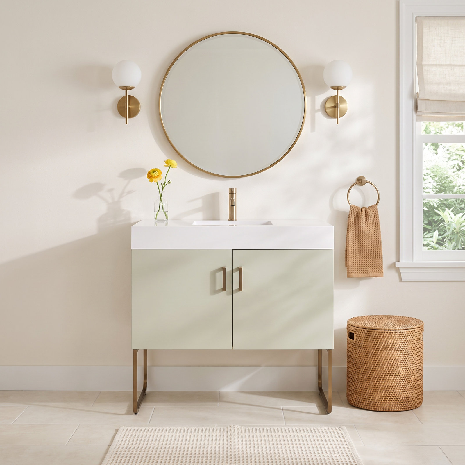 Keena 36" Cedar Single Bathroom Vanity, Pine Mist