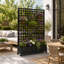 Lit de jardin surélevé en métal avec roues et treillis 73 po x 47 po x 16 po Boîte à fleurs pour grimper les légumes, la vigne et l'écran d'intimité avec drainage