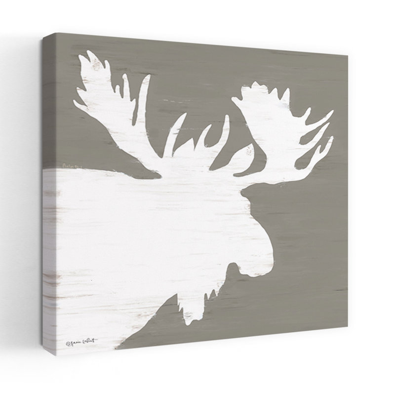 Moose Silhouette Contemporary Forest Art, 36" H x 36" W