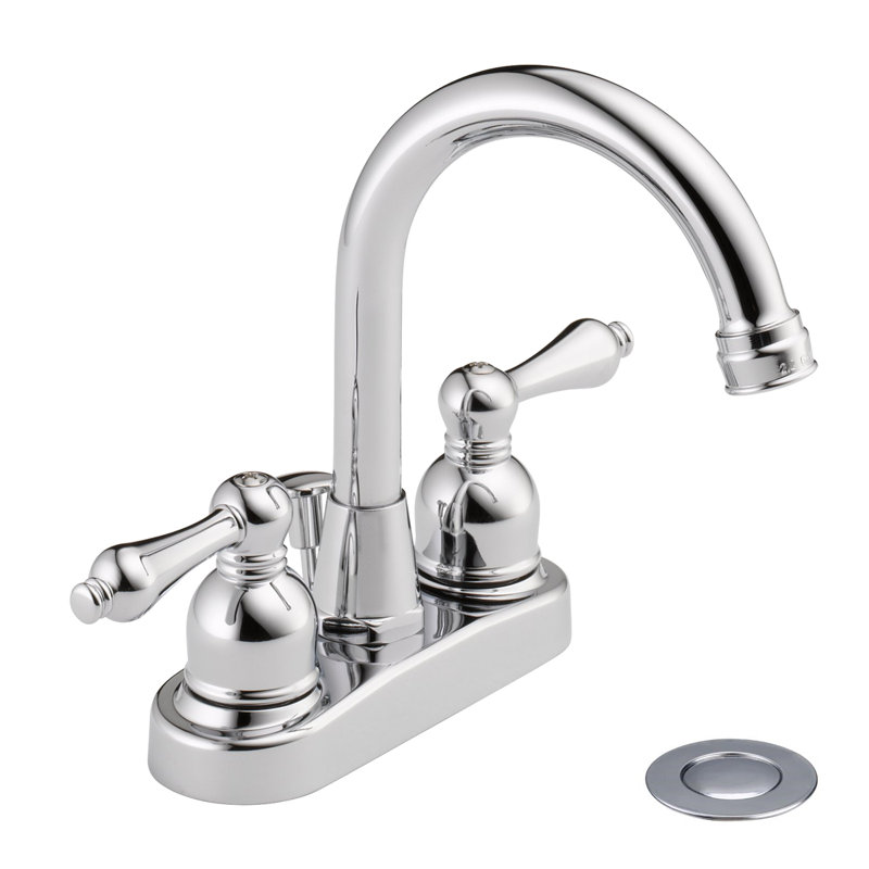 2-Handle Hi-Ar Spout Centerset Bathroom Faucet, Polished Chrome