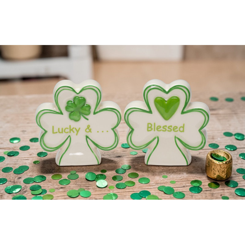Shamrock Salt And Pepper - Lucky & Blessed