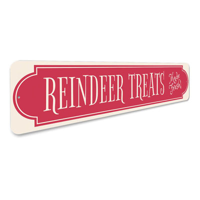 Reindeer Treats Christmas Custom Aluminum Sign