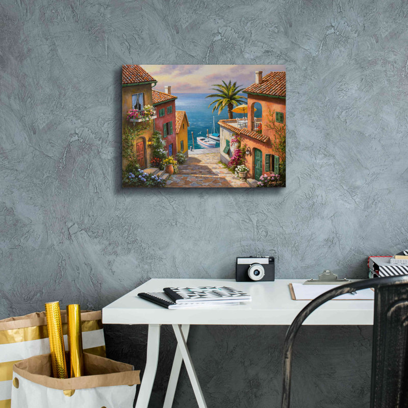 Epic Graffiti 'The Villas Private Dock' By Sung Ki " The Villaâ€™s Private Dock " by Sung Kim Painting Print