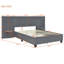 Grand lit plateforme tapissier-509873171