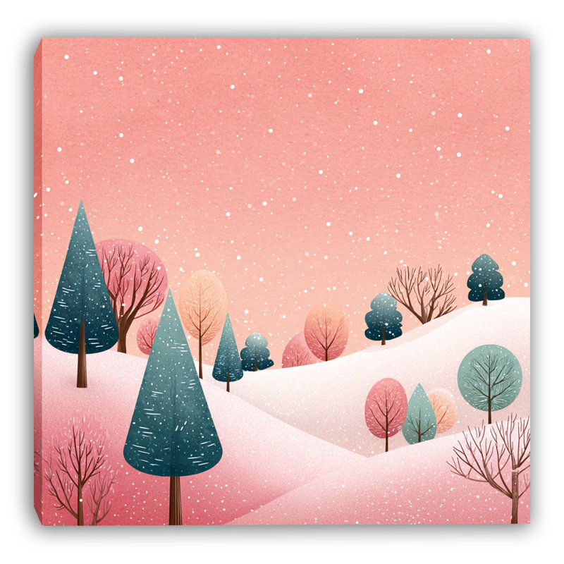 «Blush Winter Grove Horizon», art mural sur toile tendue, H 30 po x l 30 po