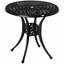Table de salle à manger ronde 30 "avec trou pour parasol, table de bistro d'extérieur en fonte d'aluminium antique seulement