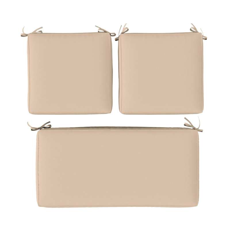 Outdoor Seat Cushions 3” Replacement Cushions Set, Sand