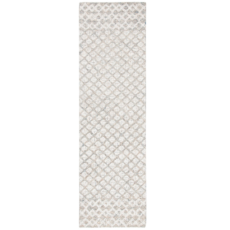 Crowe Hand Tufted Wool Geometric Rug, Runner 2'3" x 8'