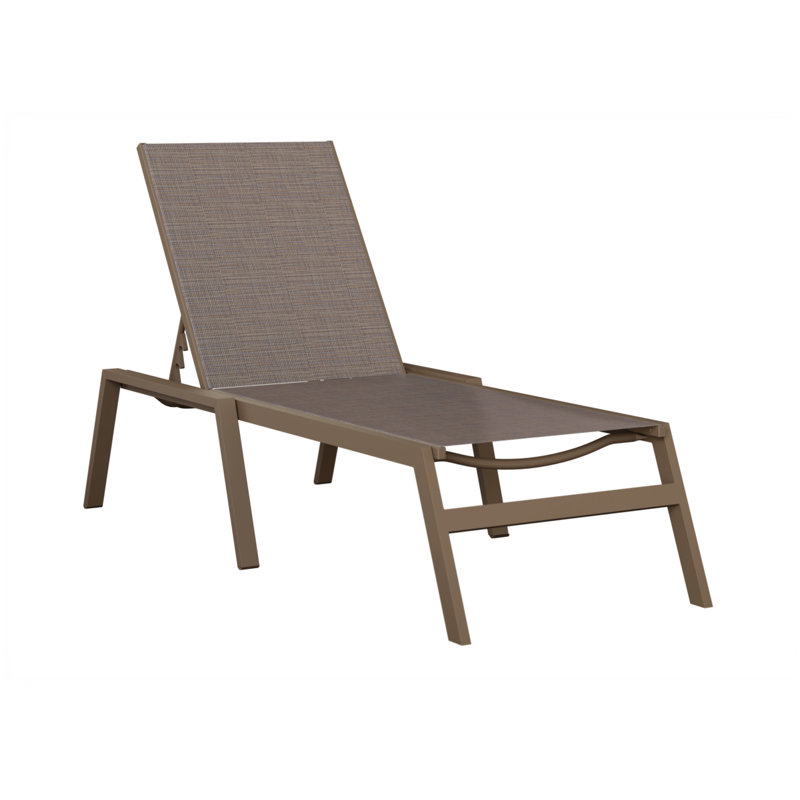 Chaise longue sans accoudoirs Berlin Gardens Vida, Argile, Marron foncé