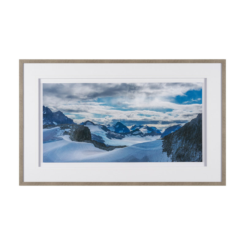 «Skagway, Alaska Mountains» par Richard, reproduction d'art texturée encadrée sous verre