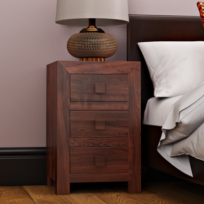 Cicero 42cm W Solid Wood Bedside Table