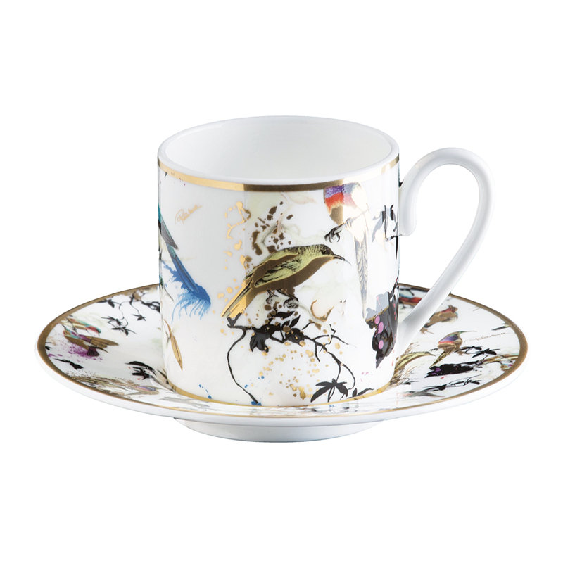 GARDEN'S BIRDS Bone China Coffee Cup