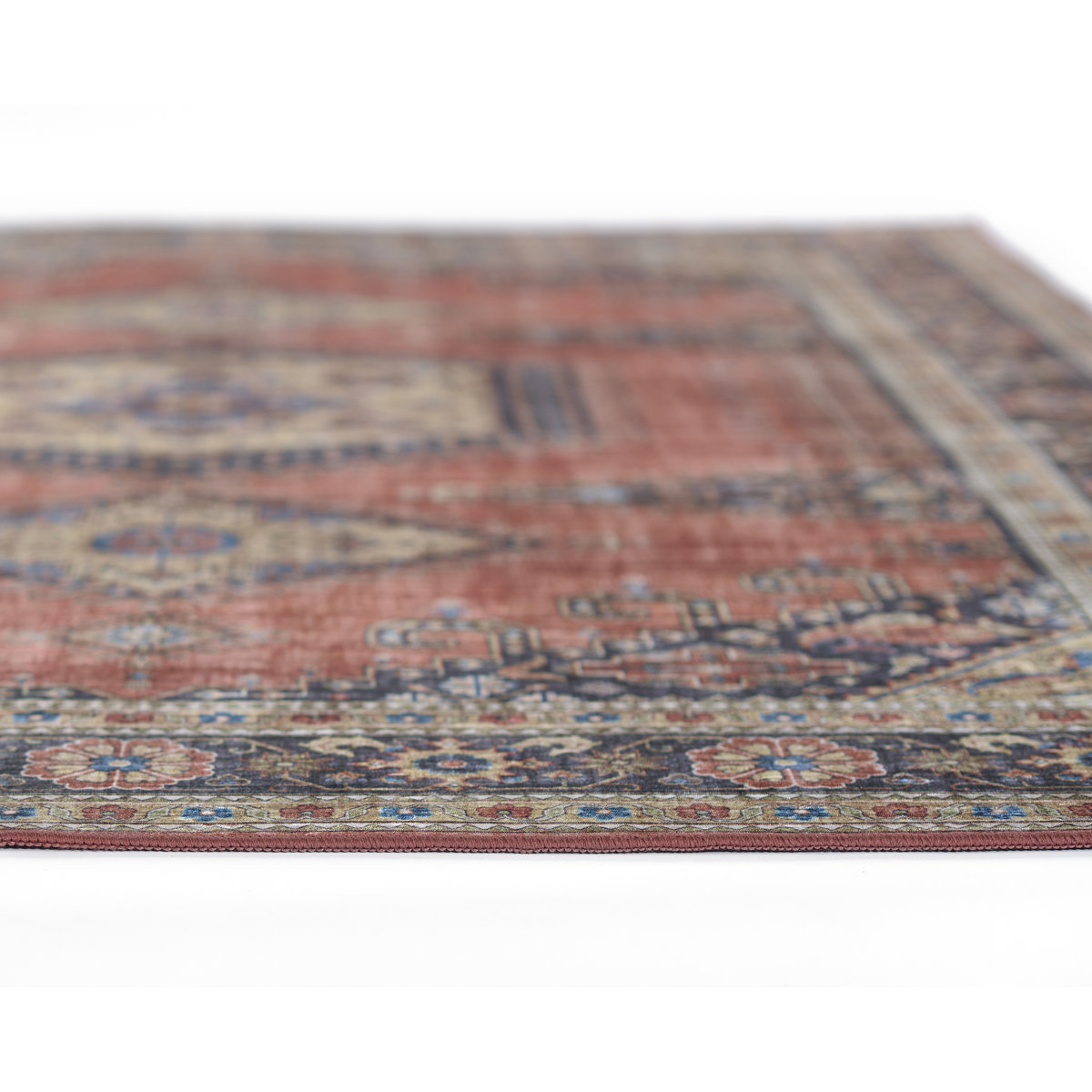 Birch Lane™ Avonmore Oriental Machine Woven Polyester Area Rug in Red ...