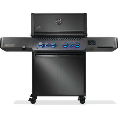 Phantom Prestige® 500 Connected, Propane Gas Grill with Infrared Side and Rear Burner, Matte Black