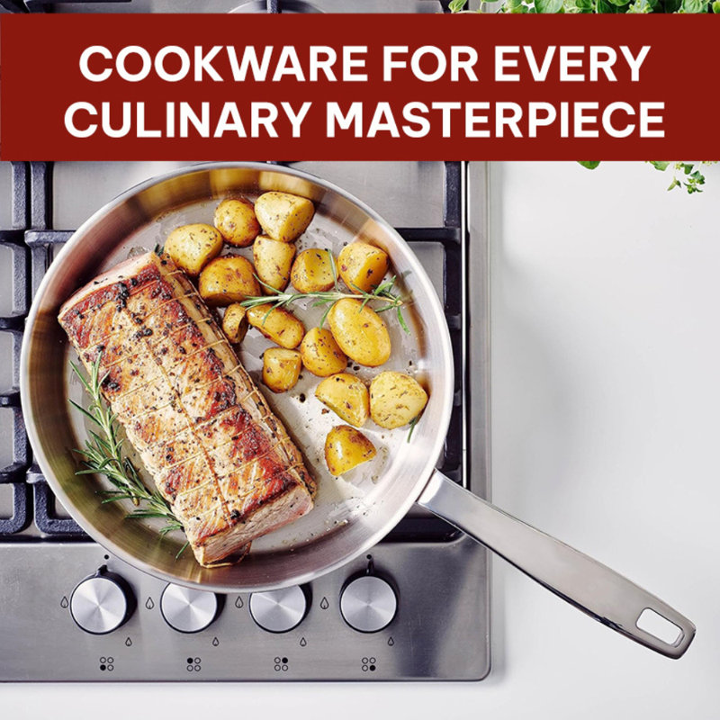 Alva Maestro 9.5" Stainless Steel Non-stick Frying Pan Skillet