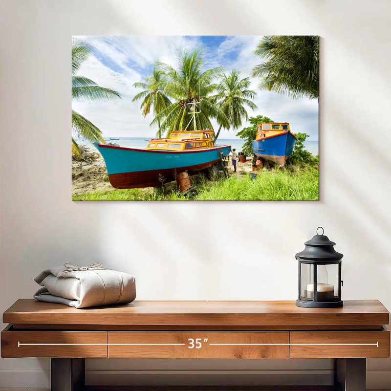 Mehar Six Men's Bay Fishing Boats, 16" H x 24" W