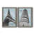 Toile avec cadre gris