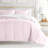 7-Piece Reversible Bedding Bundle - Solid Comforter and Patterned Sheet Set-99311801-99311808