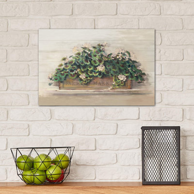 Farmers Market Geraniums by Carol Rowan - Wrapped Canvas Painting