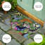 Tapis d'intérieur / extérieur lavable Hello Butterflies 30 po x 18 po Bisser