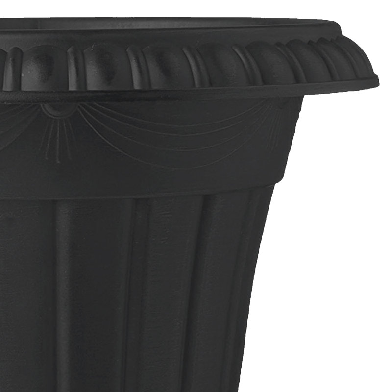 Pot à fleurs en plastique Anouk Classic, Noir, H 12 po x l 10 po x P 12 po