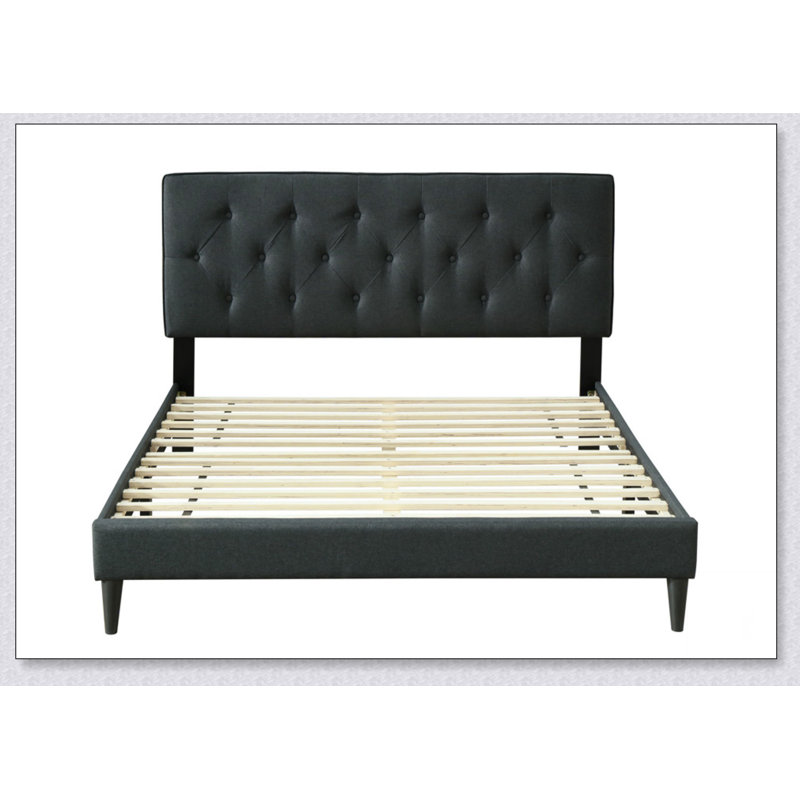 Lit tapissier dans une boîte avec USB, Noir, Double