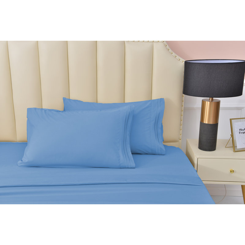Rayon from Bamboo Sheet Set, Queen, Blue